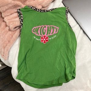 omighty green tank top